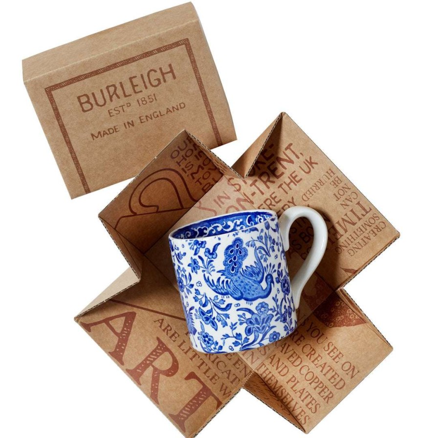 Collections * | Best Reviews Of Burleigh Pottery Blue Regal Peacock Mug Half Pint 284Ml/0.5Pt, Gift Boxed