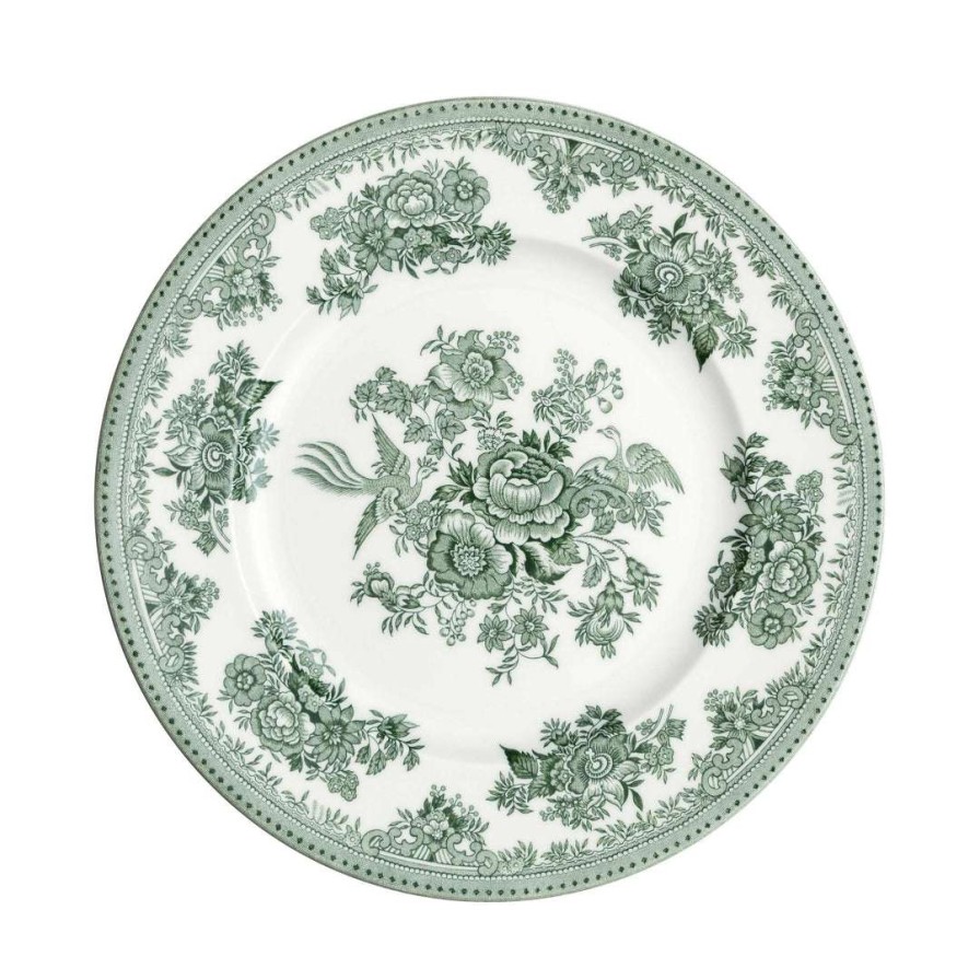 Collections * | Top 10 Burleigh Pottery Green Asiatic Pheasants Plate 22Cm/8.75