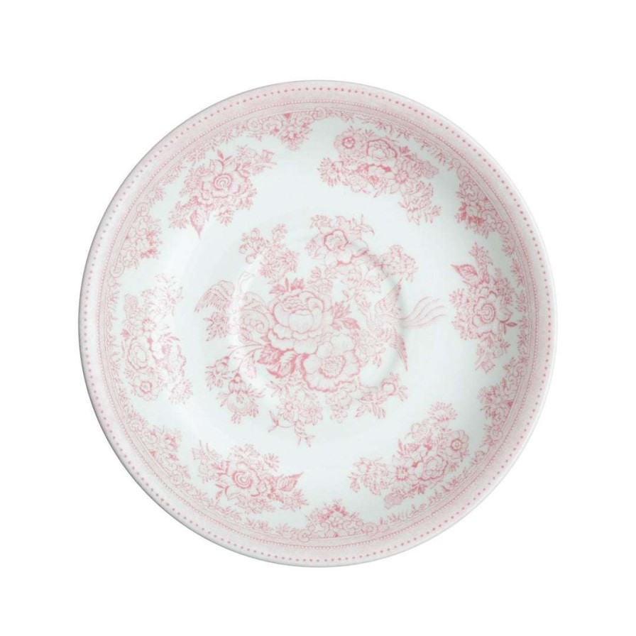 Collections * | Promo Burleigh Pottery Pink Asiatic Pheasants Breakfast Saucer