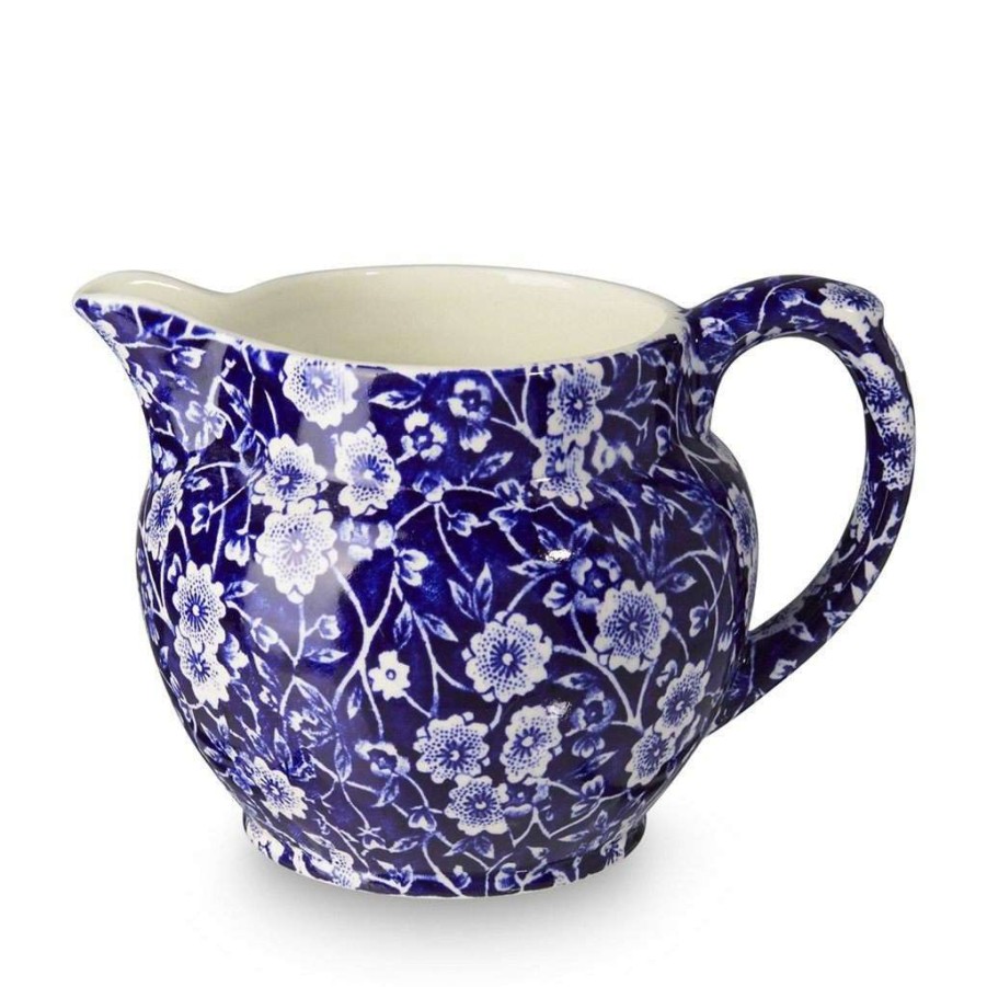 Collections * | Wholesale Burleigh Pottery Blue Calico Small Dutch Jug 284Ml/0.5Pt Tableware