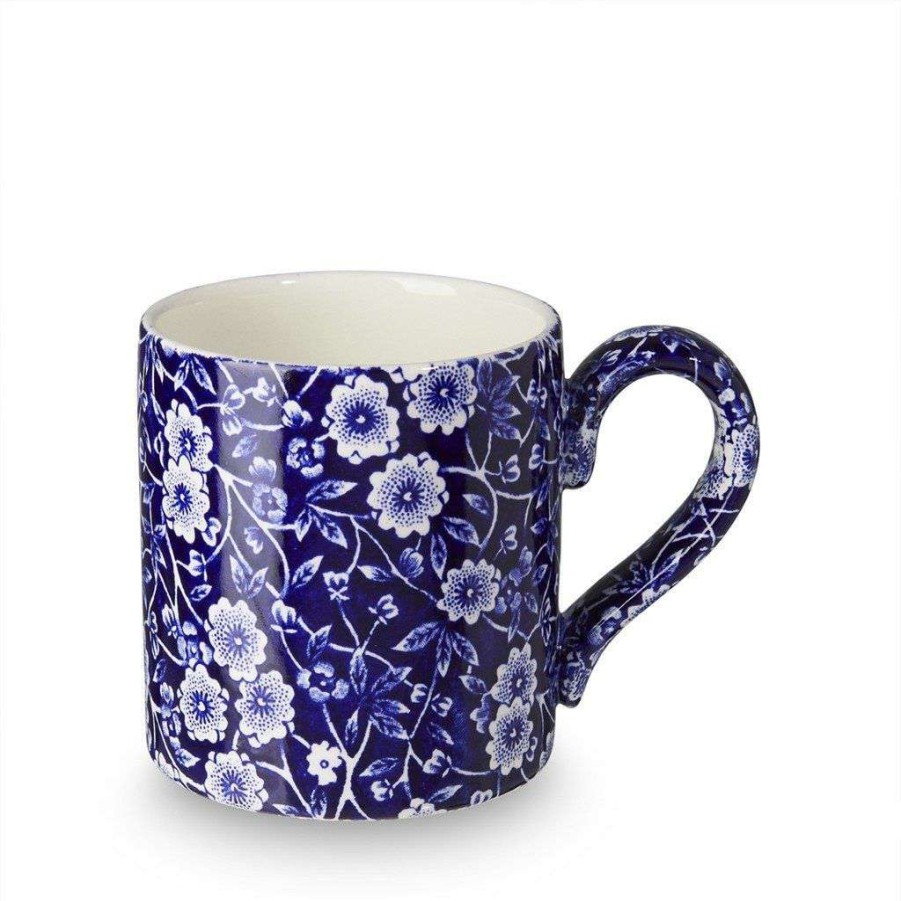 Collections * | Outlet Burleigh Pottery Tableware Blue Calico Mug Half Pint 284Ml/0.5Pt