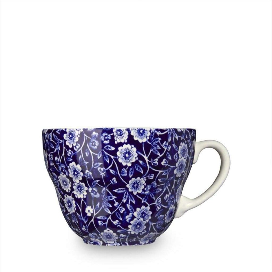 Collections * | Best Reviews Of Burleigh Pottery Tableware Blue Calico Breakfast Cup 425Ml / 0.75Pt