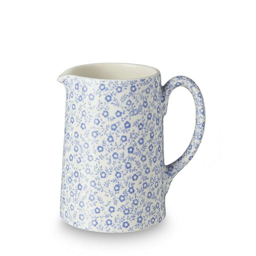 Collections * | Best Deal Burleigh Pottery Blue Felicity Small Tankard Jug 284Ml/0.5Pt