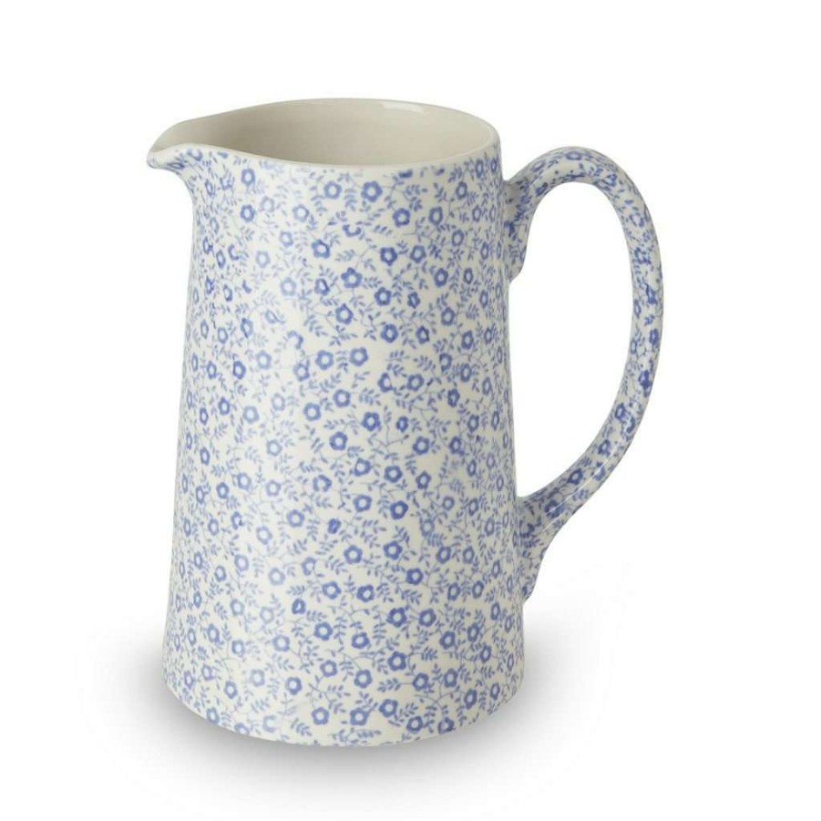 Collections * | Best Deal Burleigh Pottery Blue Felicity Medium Tankard Jug 568Ml/1Pt