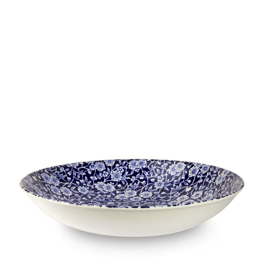 Collections * | Best Sale Burleigh Pottery Blue Calico Pasta Bowl 23Cm/9