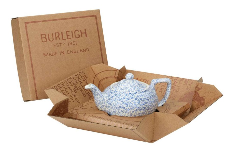 Collections * | Promo Burleigh Pottery Tableware Blue Felicity Teapot Gift Set