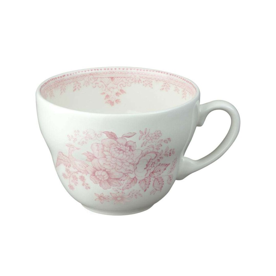 Collections * | Coupon Burleigh Pottery Pink Asiatic Pheasants Breakfast Cup 420Ml/0.75Pt