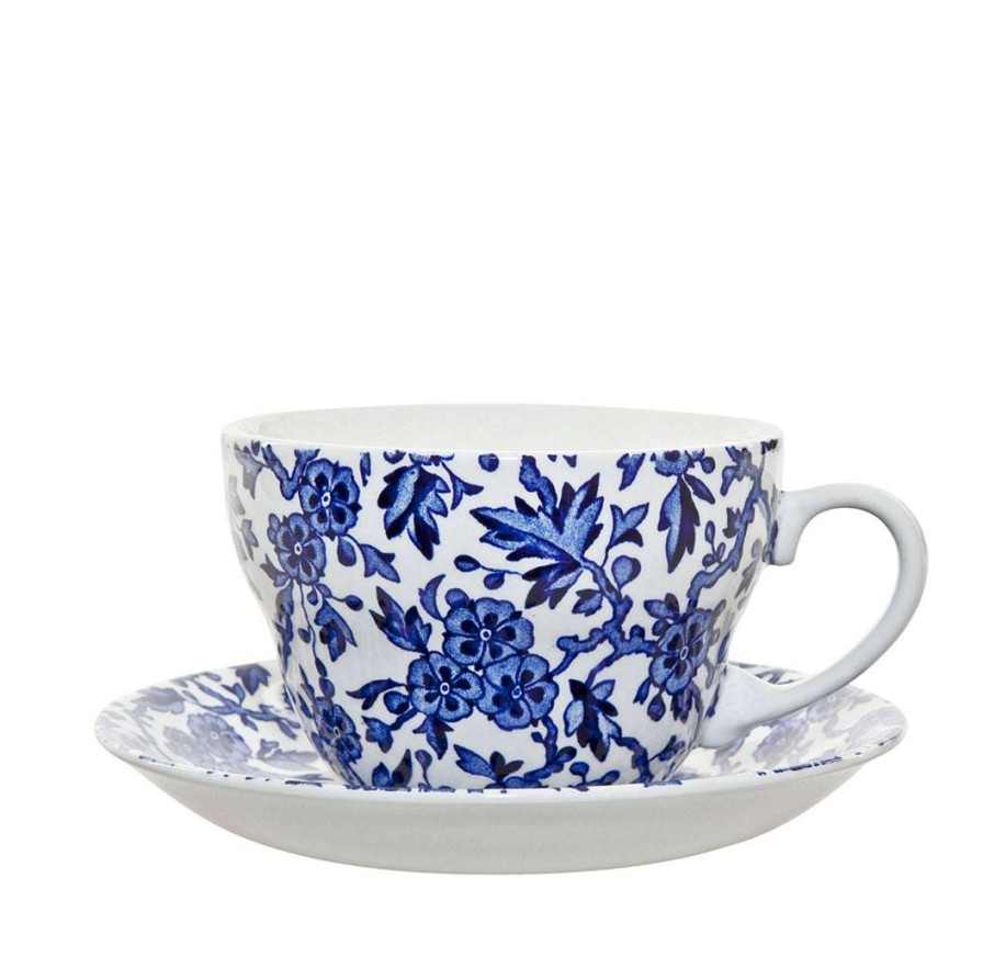 Collections * | Flash Sale Burleigh Pottery Blue Arden Breakfast Cup And Saucer