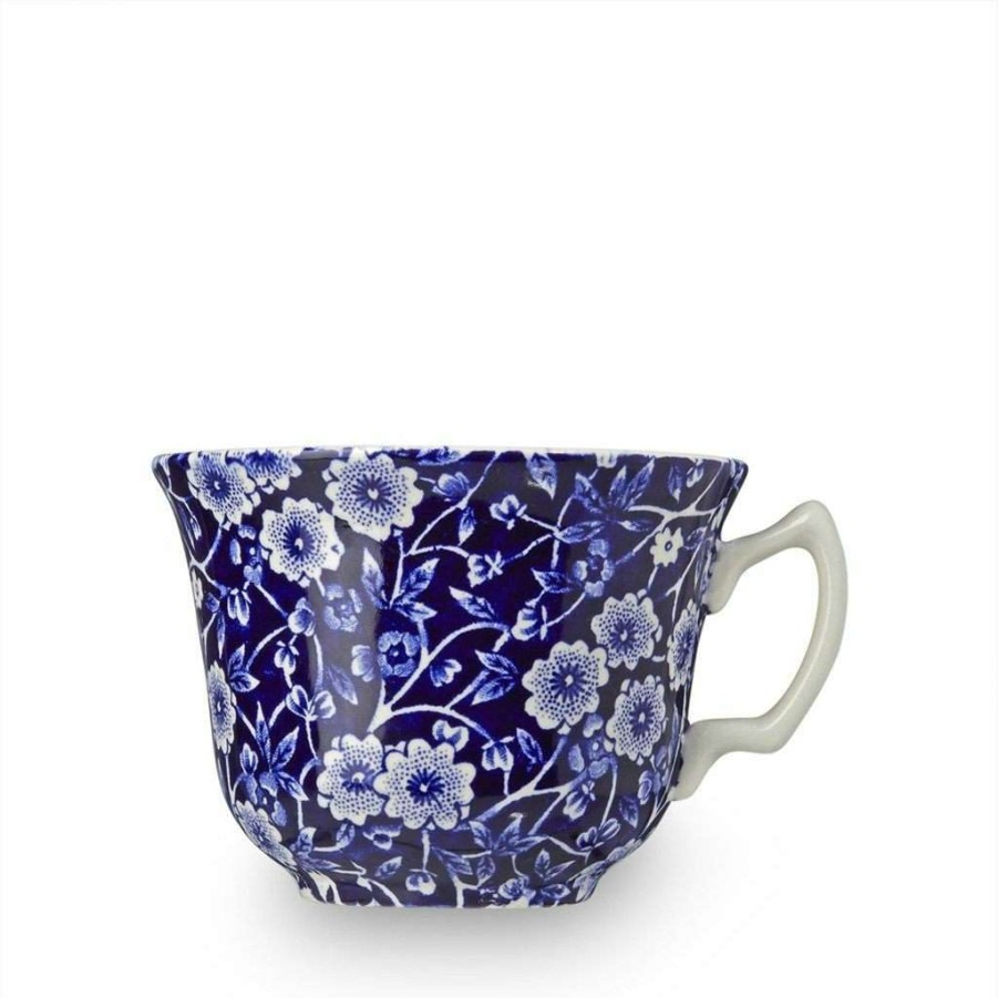 Collections * | Top 10 Burleigh Pottery Blue Calico Teacup 187Ml/0.33Pt Tableware