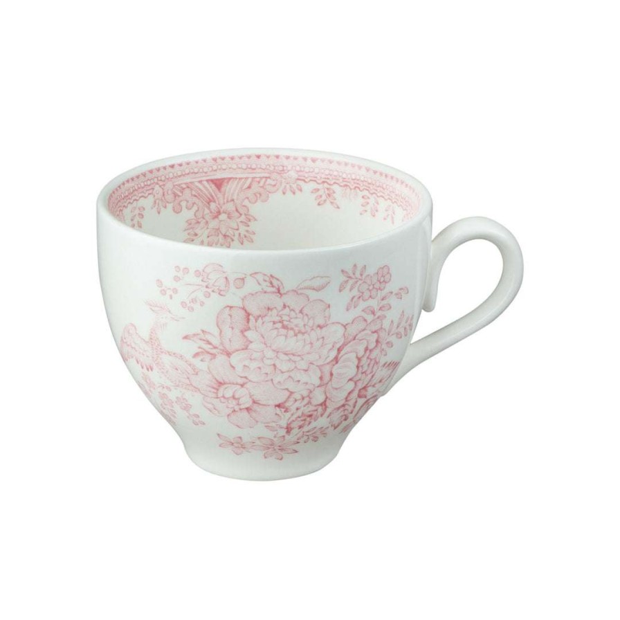 Collections * | Discount Burleigh Pottery Pink Asiatic Pheasants Teacup 187Ml/0.33Pt Tableware