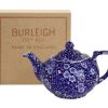 Collections * | Cheap Burleigh Pottery Tableware Blue Calico Small Teapot Gift Set