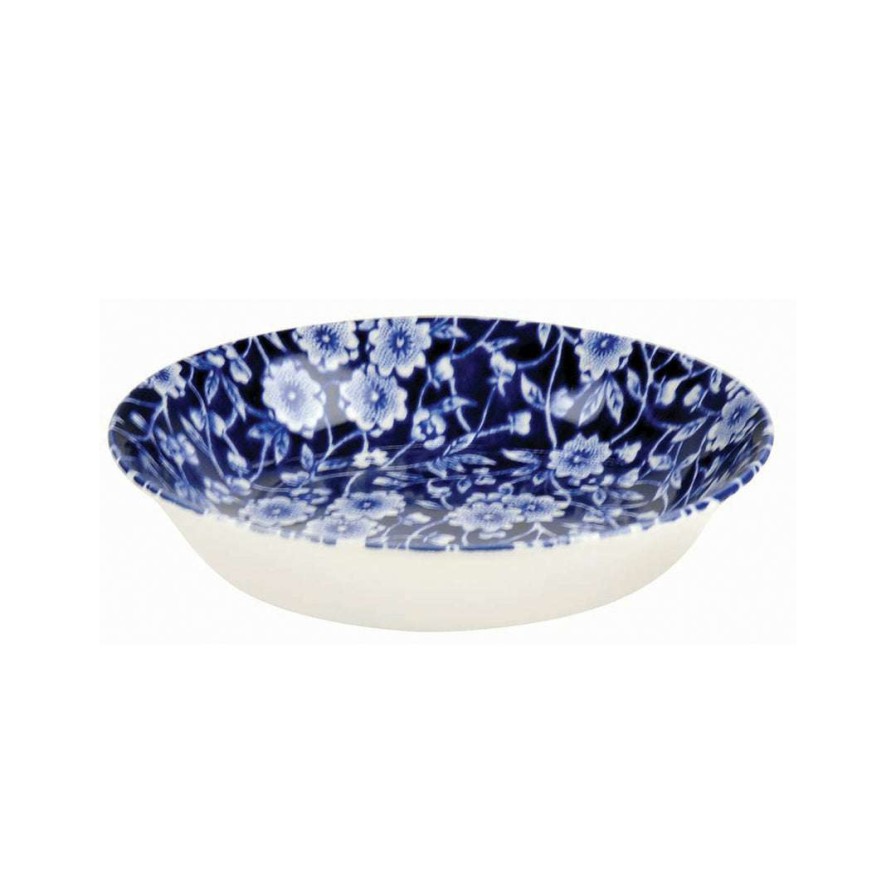 Collections * | Promo Burleigh Pottery Blue Calico Butter Pat Dish 12Cm/4.75