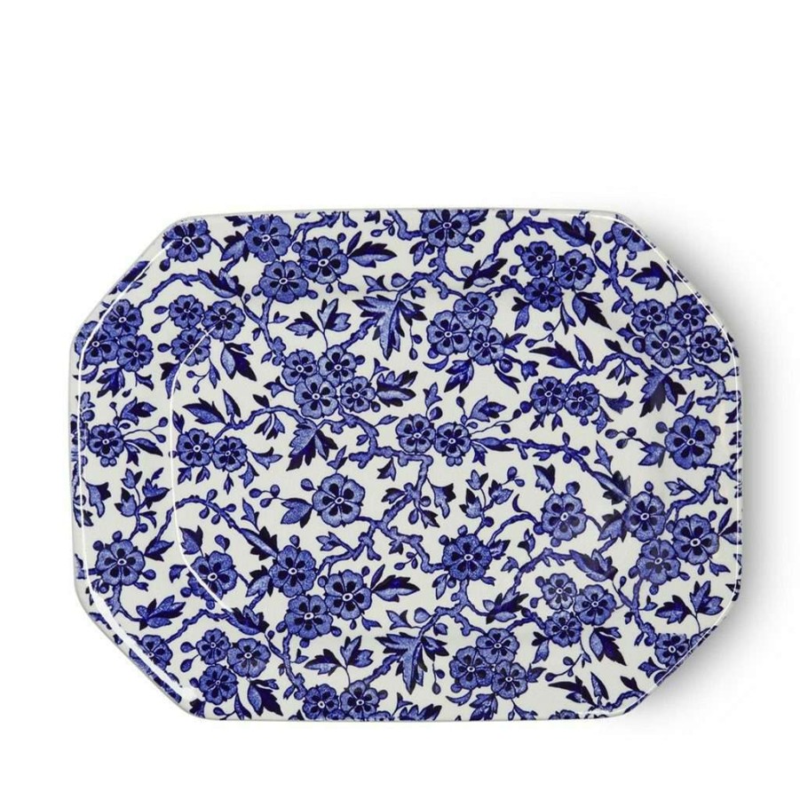 Collections * | Best Reviews Of Burleigh Pottery Blue Arden Rectangular Platter 25Cm/10