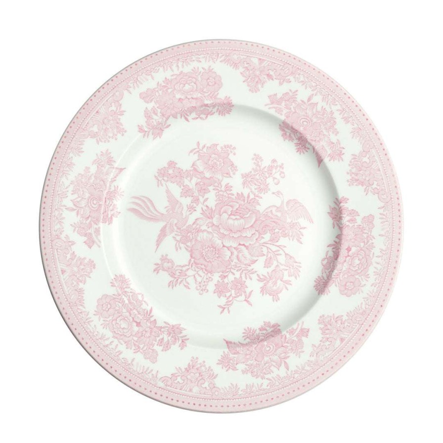 Collections * | Budget Burleigh Pottery Pink Asiatic Pheasants Plate 25.5Cm/10