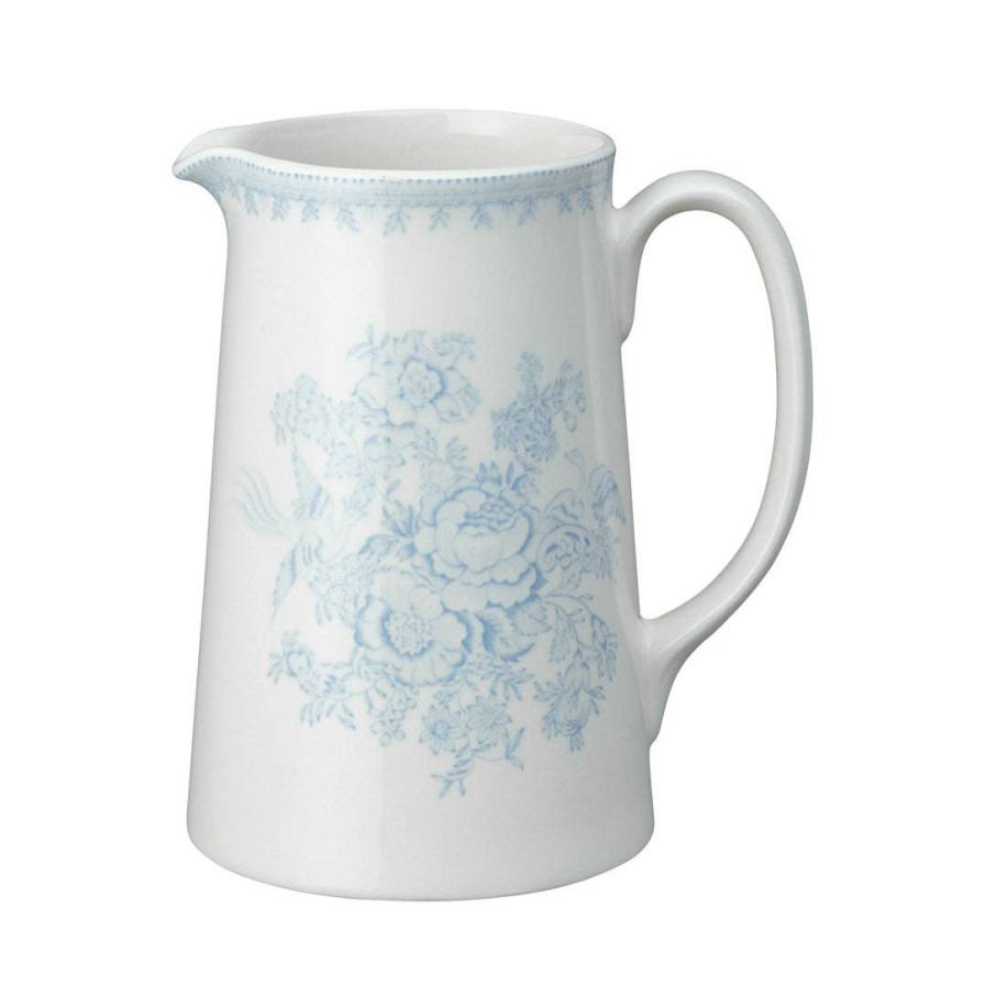 Collections * | New Burleigh Pottery Blue Asiatic Pheasants Large Tankard Jug 1.1L/2Pt Tableware