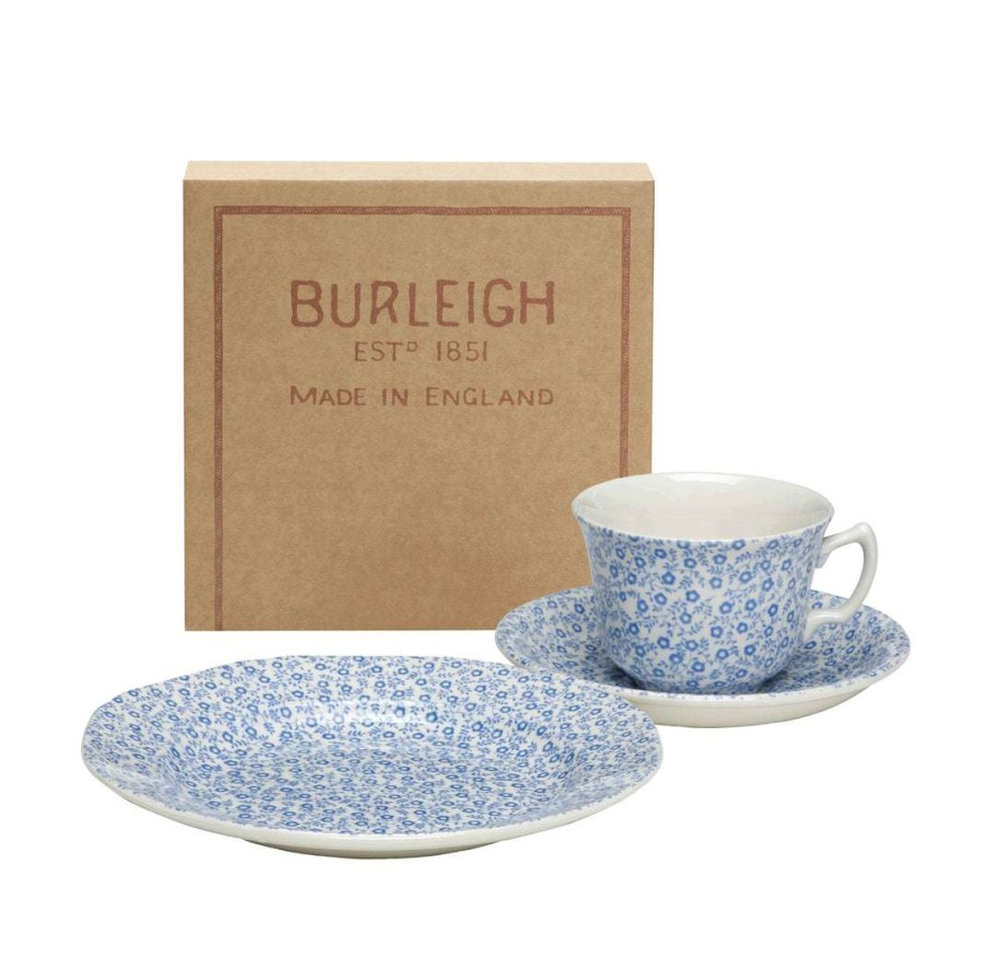 Tableware * | Cheapest Burleigh Pottery Blue Felicity Teacup Gift Set