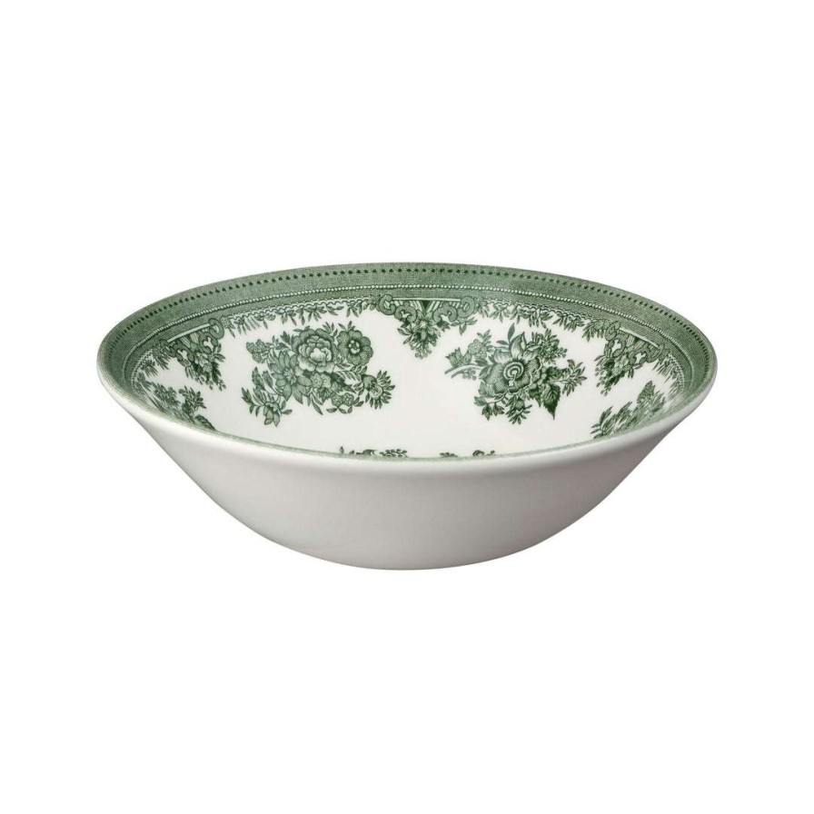 Collections * | Best Pirce Burleigh Pottery Tableware Green Asiatic Pheasants Cereal Bowl 16Cm/6.25