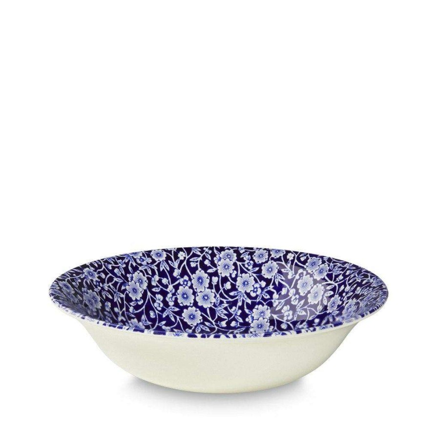 Collections * | New Burleigh Pottery Tableware Blue Calico Pudding / Soup Bowl 20.5Cm/8