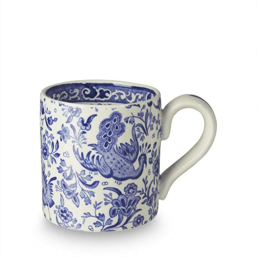 Collections * | New Burleigh Pottery Tableware Blue Regal Peacock Half Pint Mug Half Pint 284Ml/0.5Pt