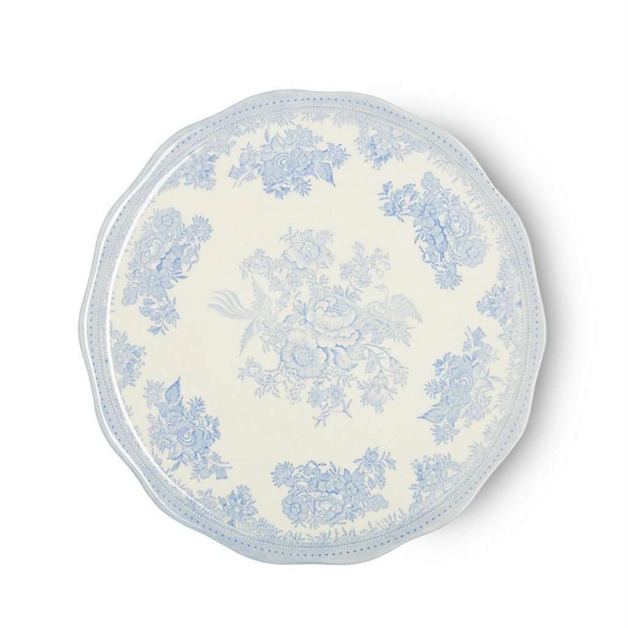 Collections * | Deals Burleigh Pottery Blue Asiatic Pheasants Cake Plate 28Cm/11 Tableware