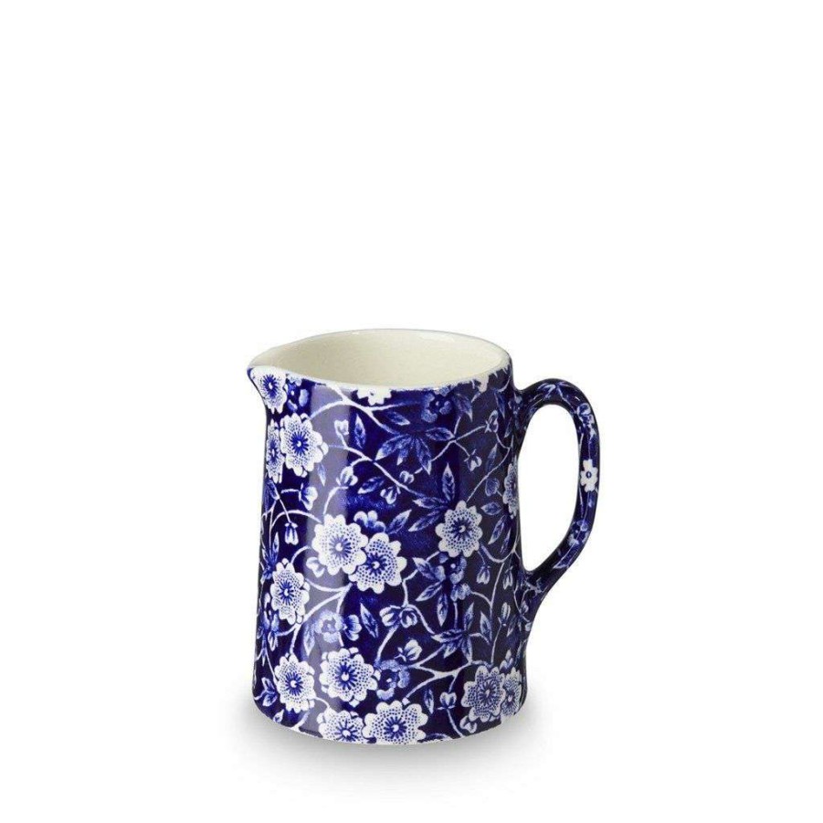 Collections * | Best Reviews Of Burleigh Pottery Blue Calico Mini Tankard Jug 160Ml/ 0.25Pt