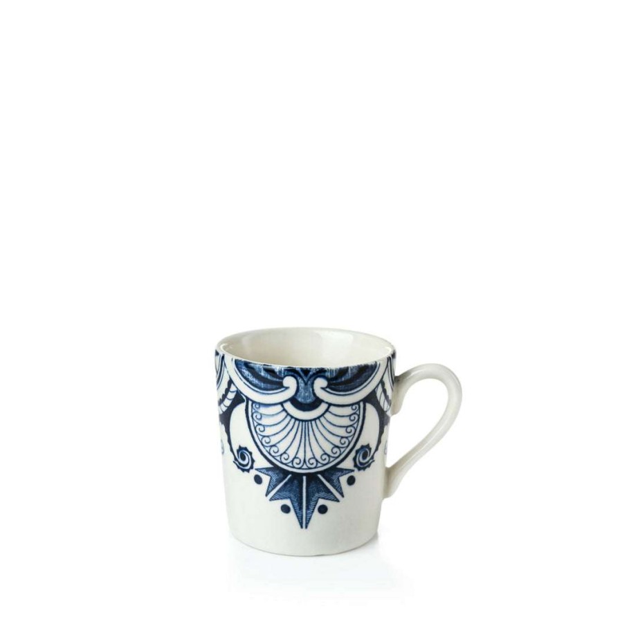 Collections * | Best Sale Burleigh Pottery Coffee Cups & Saucers Ink Blue Palisade Espresso Cup