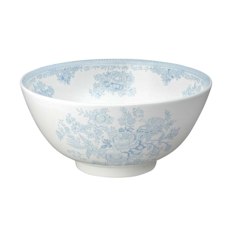 Collections * | Discount Burleigh Pottery Blue Asiatic Pheasants Large Footed Bowl 28Cm/11 Bowls