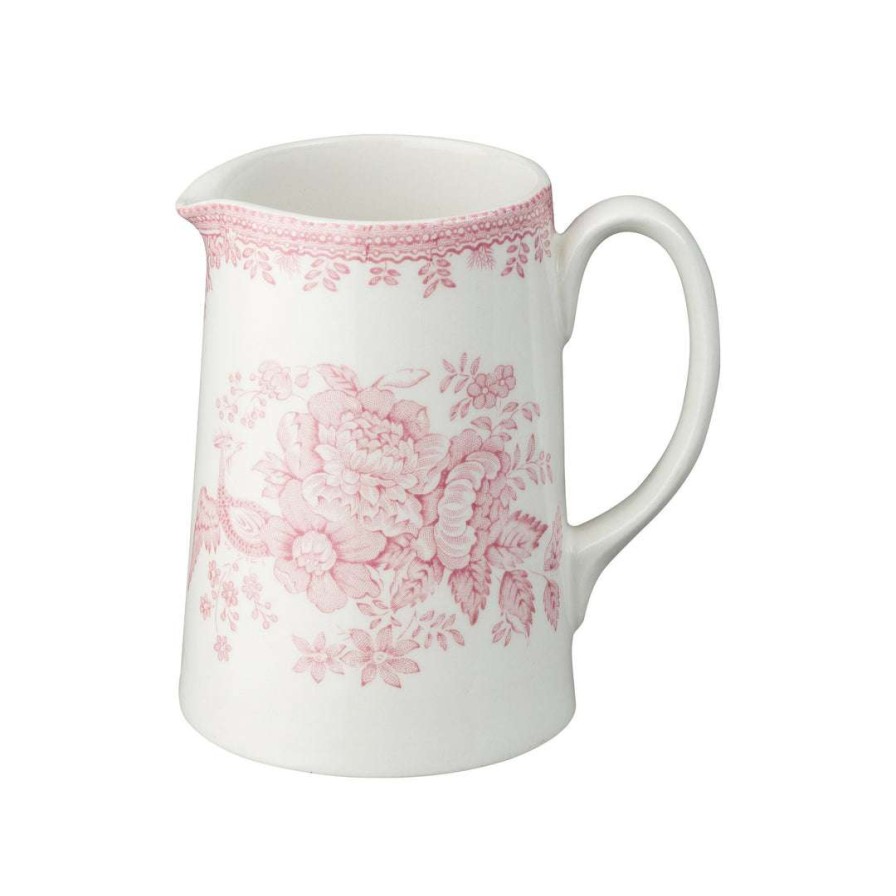 Collections * | Cheapest Burleigh Pottery Pink Asiatic Pheasants Small Tankard Jug 284Ml/0.5Pt