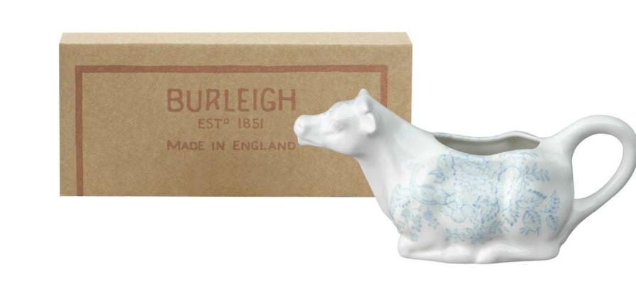 Collections * | Flash Sale Burleigh Pottery Blue Asiatic Pheasants Cow Creamer 150Ml/0.25Pt Gift Boxed Gifting