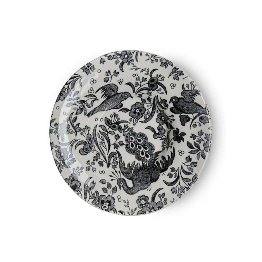 Collections * | Cheap Burleigh Pottery Black Regal Peacock Espresso Saucer