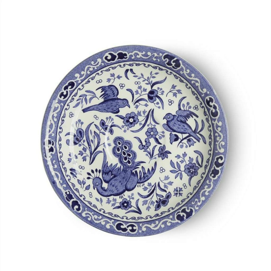 Collections * | Coupon Burleigh Pottery Blue Regal Peacock Tea Saucer