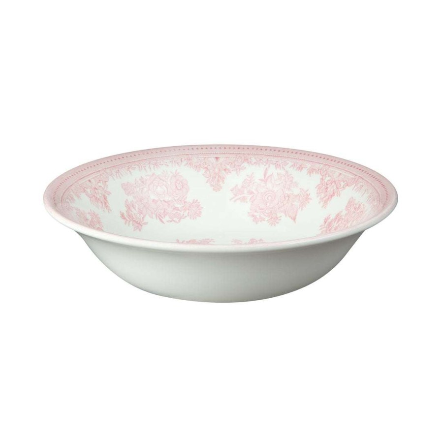 Collections * | Best Pirce Burleigh Pottery Tableware Pink Asiatic Pheasants Pudding / Soup Bowl 20Cm/8