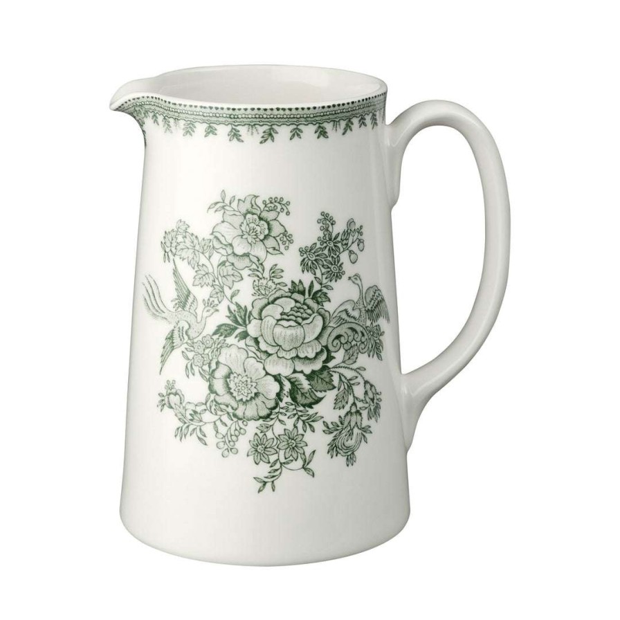 Collections * | Cheap Burleigh Pottery Green Asiatic Pheasants Large Tankard Jug 1.1L/2Pt