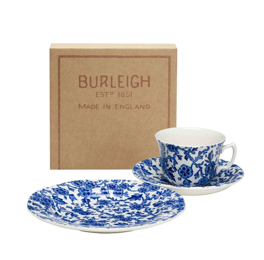 Collections * | Best Deal Burleigh Pottery Blue Arden Teacup Gift Set