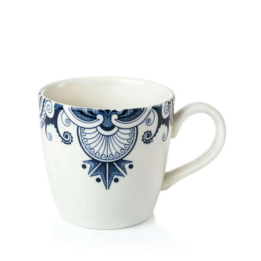 Collections * | Best Reviews Of Burleigh Pottery Mugs Ink Blue Palisade Osbourne Mug