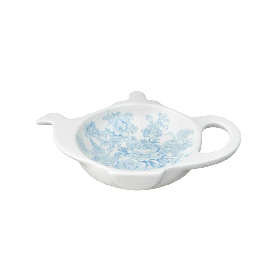 Collections * | Budget Burleigh Pottery Blue Asiatic Pheasants Mini Teapot Tray Mini Teapot Trays