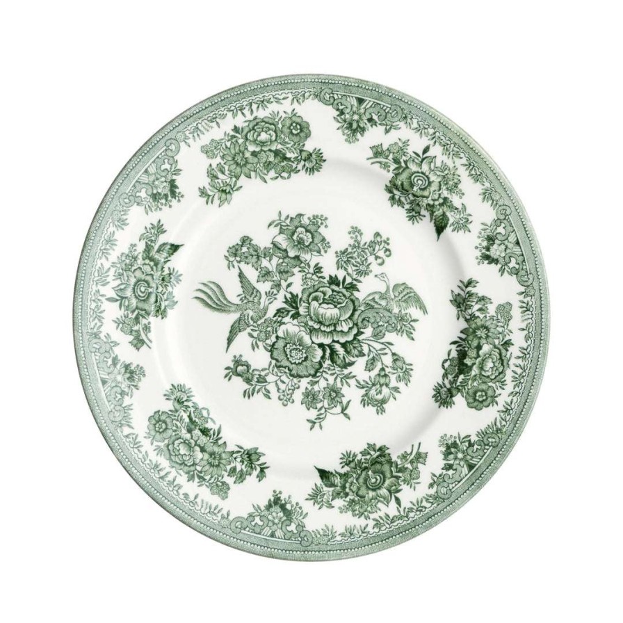 Collections * | Hot Sale Burleigh Pottery Green Asiatic Pheasants 17.5Cm Plate