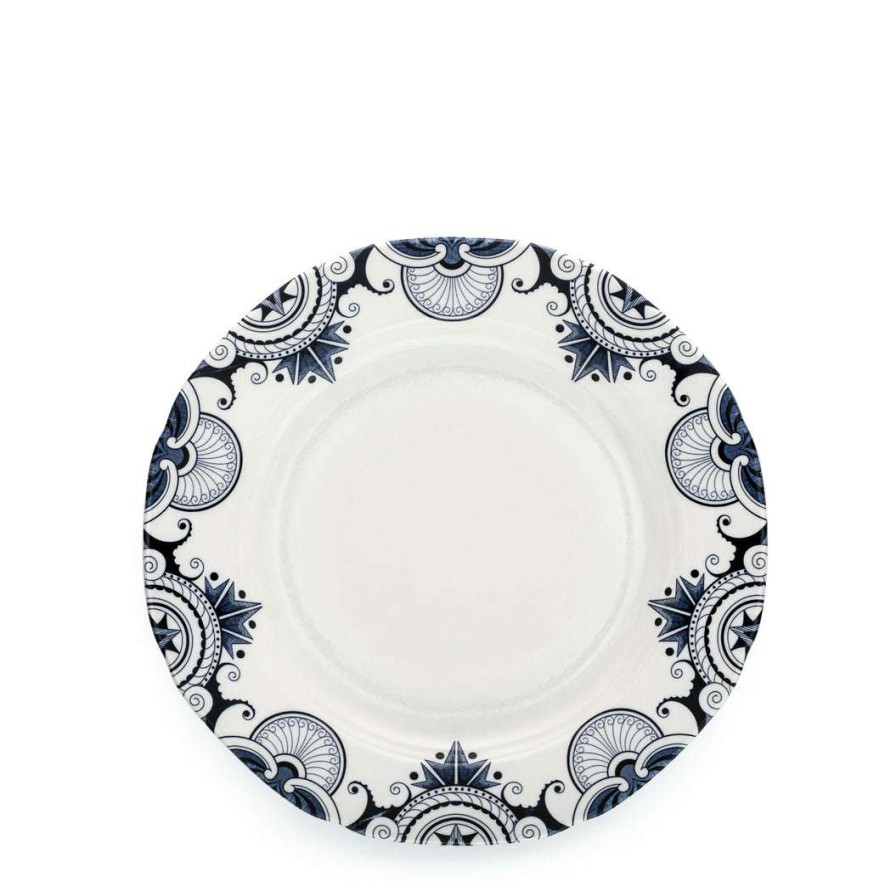 Collections * | Promo Burleigh Pottery Ink Blue Palisade Plate 21.5Cm