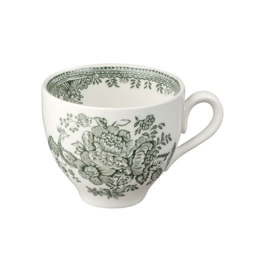 Collections * | Top 10 Burleigh Pottery Green Asiatic Pheasants Teacup 187Ml/0.33Pt Tableware