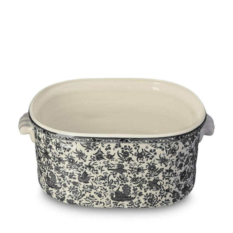 Collections * | New Burleigh Pottery Black Regal Peacock Foot Bath