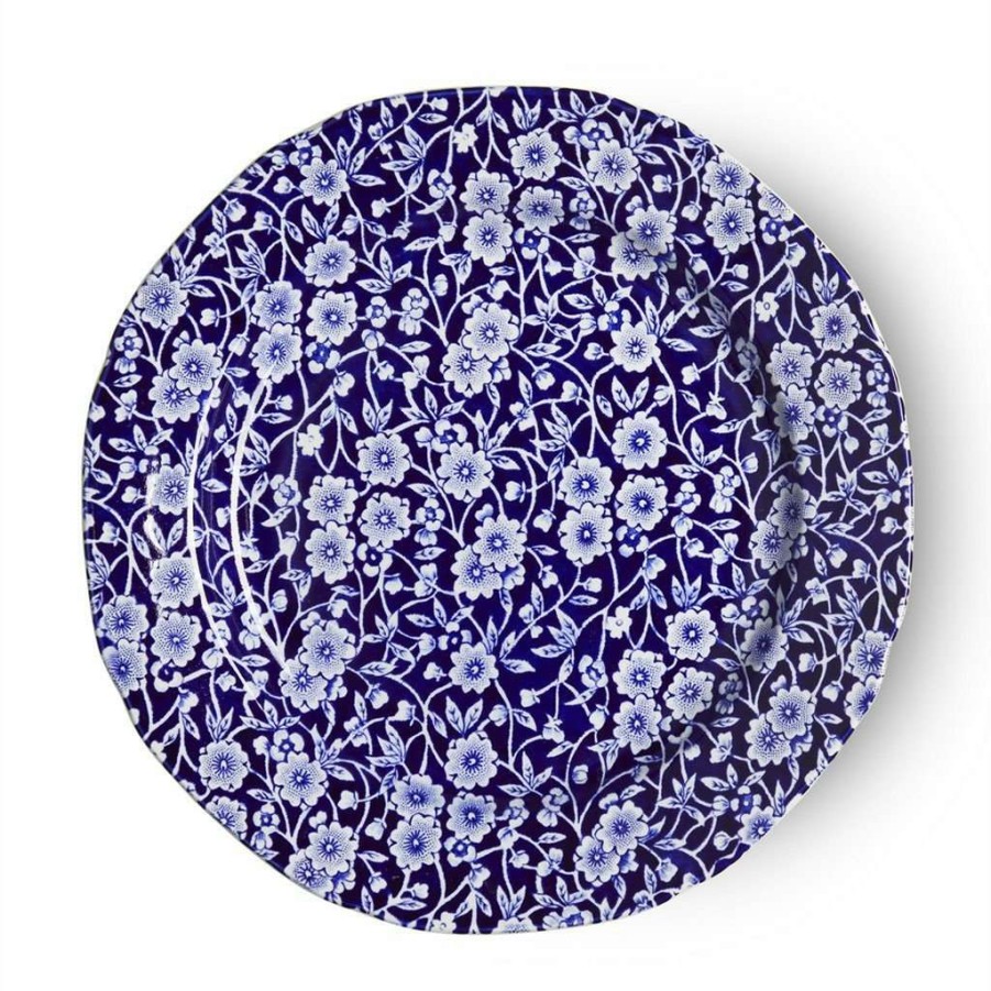 Collections * | Cheap Burleigh Pottery Blue Calico Plate 21.5Cm/8.5