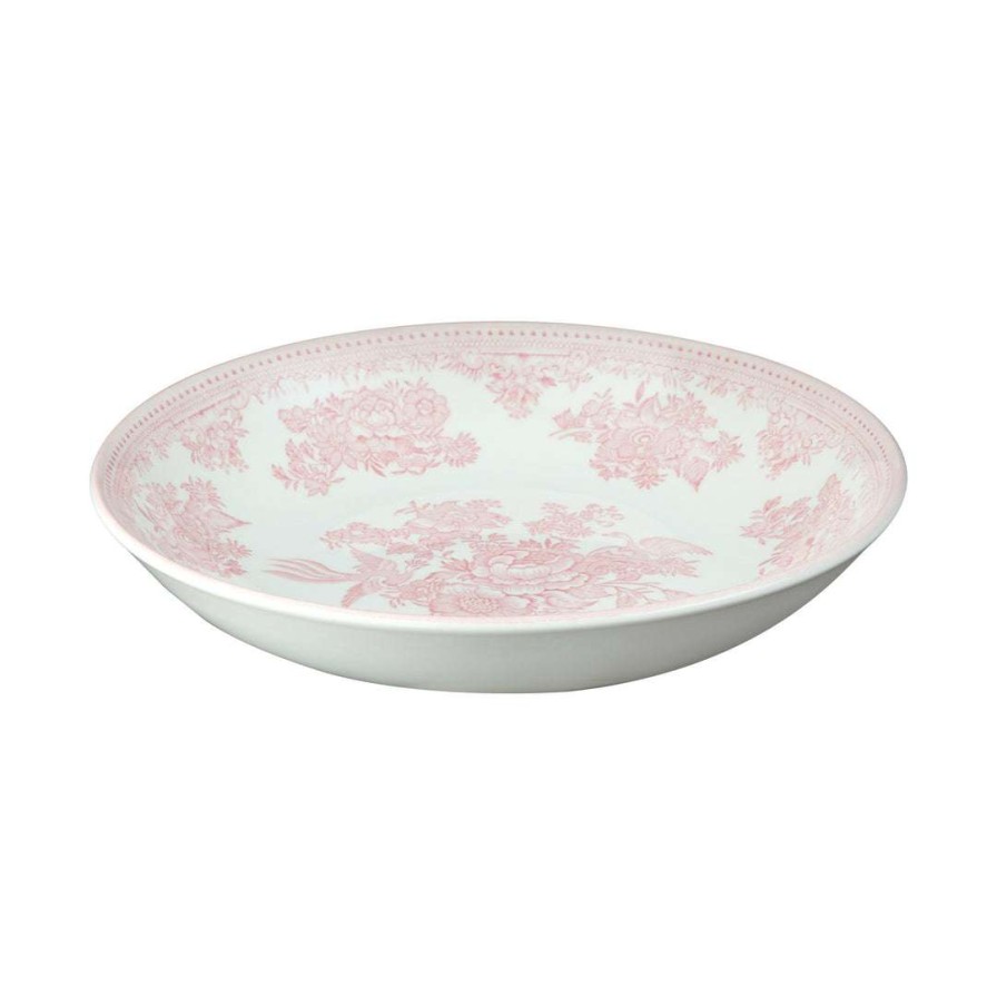 Collections * | Deals Burleigh Pottery Tableware Pink Asiatic Pheasants Pasta Bowl 23Cm/9