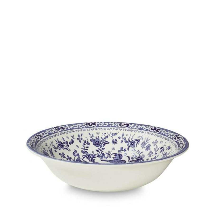 Collections * | Deals Burleigh Pottery Blue Regal Peacock Pudding / Soup Bowl 20.5Cm/8