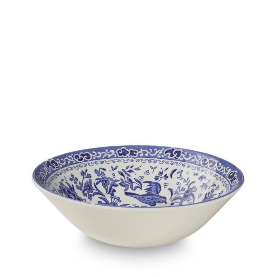 Collections * | Cheapest Burleigh Pottery Blue Regal Peacock Cereal Bowl 16Cm/6.25 Tableware