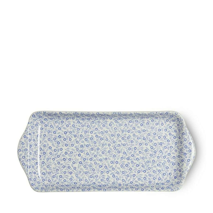 Collections * | Best Sale Burleigh Pottery Tableware Blue Felicity Rectangular Tray 28Cm/11