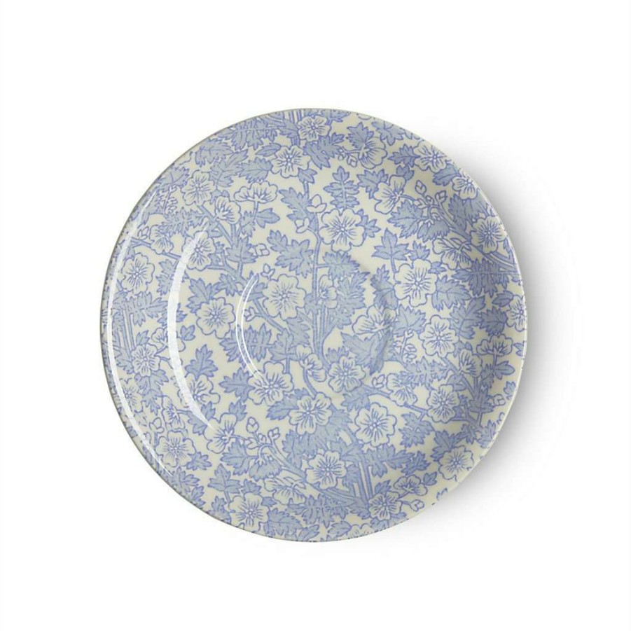 Tableware * | New Burleigh Pottery Blue Burgess Chintz Breakfast Saucer Tableware