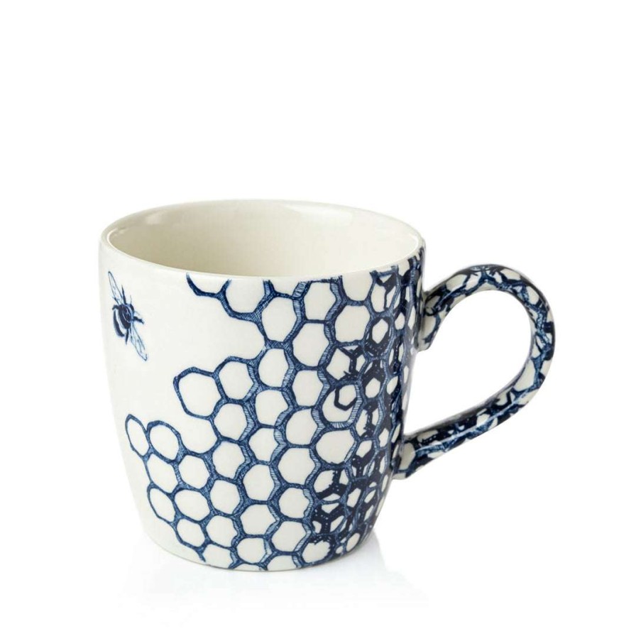 Collections * | Promo Burleigh Pottery Ink Blue Pollen Osbourne Mug 300Ml Mugs